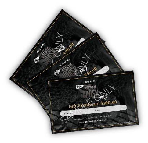 Broken Whisk Gift Certificates