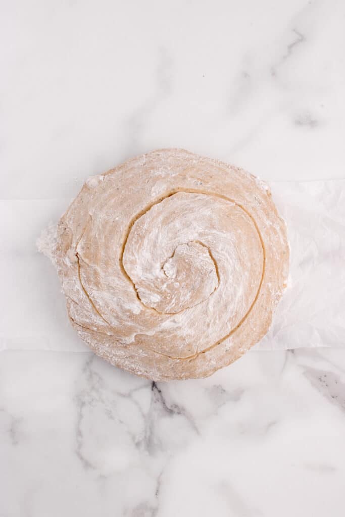 dough with score mark swirl