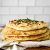 stack of sourdough naan