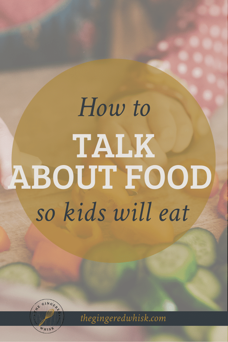 photo of kid cutting vegetables with text overlay of post title